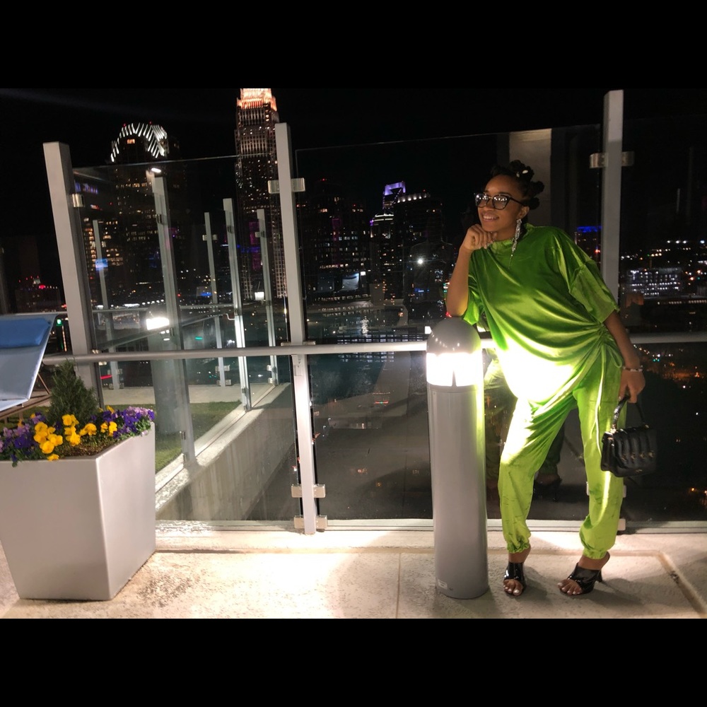 Green Velvet Two-Piece